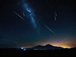 Wall Mural - night sky with stars background