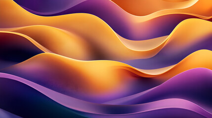 Wall Mural - Abstract Orange and Purple Wavy Background - Perfect for Website Design