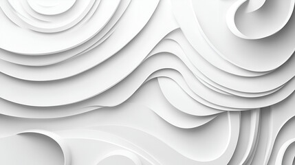 Wall Mural - Abstract White Wave Pattern - Perfect for Modern Designs