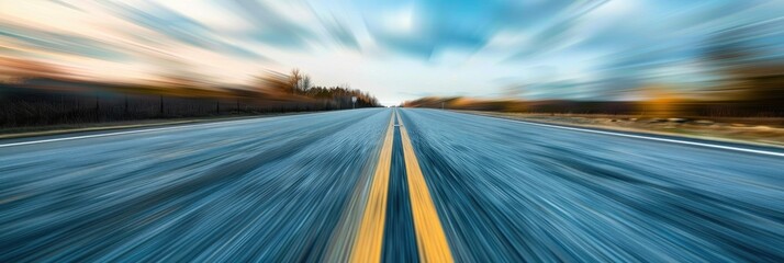 Canvas Print - Out-of-focus roadway view