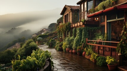 Canvas Print - village in the mountains