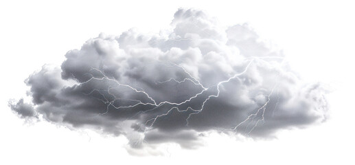 Wall Mural - PNG Dramatic storm cloud lightning