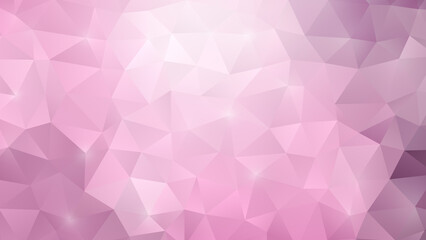 Poster - Rose pink polygon vector pattern background with color gradient. Abstract full frame 3D triangular low poly style background. Copy space.