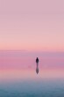 © Mehdi - Serene Sunset Reflection with Lone Figure