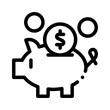 © Deione - piggy bank line icon