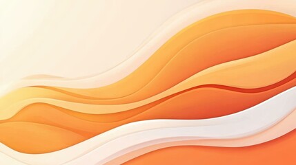 Poster - A vibrant orange swoosh flows gracefully, creating an elegant and modern abstract wave, perfect for eyecatching designs.