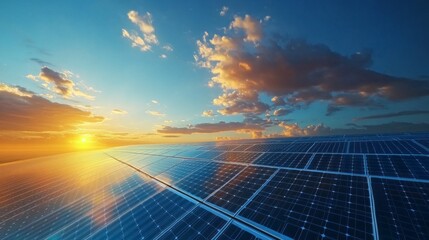 a solar panel with a blue sky in the background