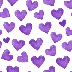 Wall Mural - Create a sweet and subtle vector design with ample white space and a lovely purple theme perfect for Valentines Day.