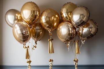 Elegant Champagne Balloons for Festive Celebrations and Parties