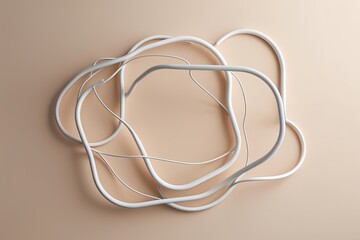 Three Dimensional Network with Curvilinear Elements on a Soft Background