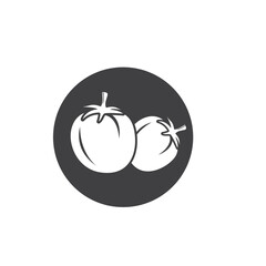 black tomato vector icon element design template