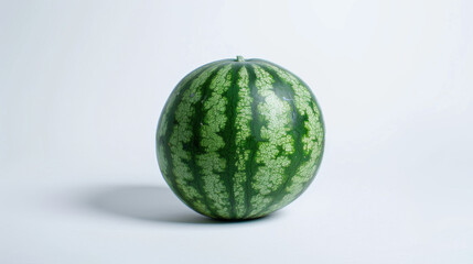 Sticker - A whole watermelon isolated a white background