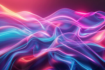 Wall Mural - Beautiful texture surface neon wave, design natural abstract background