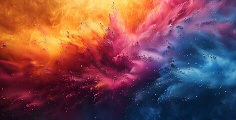 Wall Mural - a colorful cloud of smoke. 