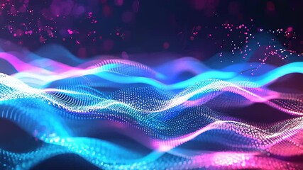 Wall Mural - Abstract background with gold and blue glowing neon moving high speed wave lines and bokeh lights. Visualization of sound waves. Data transfer. Fantastic wallpaper