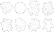 © GRASSS.H - Tree plan outline silhouettes - top view 5