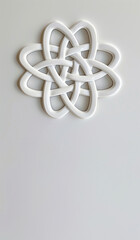 Wall Mural - Knot white background