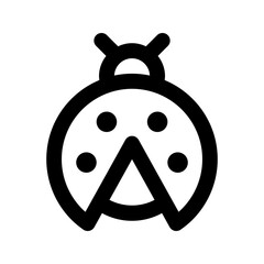 Wall Mural - ladybug line icon