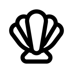 Sticker - seashell line icon