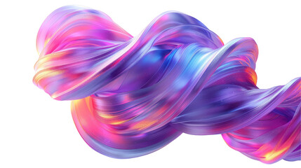 Wall Mural - Abstract swirling purple, blue and pink ribbons with glittering light.