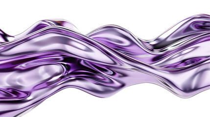 Wall Mural - Abstract purple waves on transparent background.