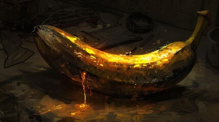 Wall Mural - Glowing Banana.