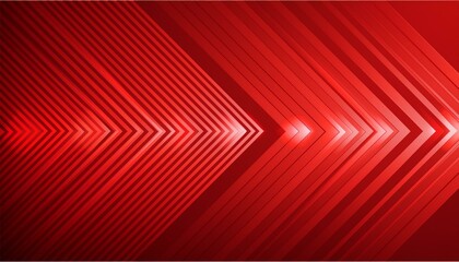 Red arrow background vector presentation design template with copy space for text