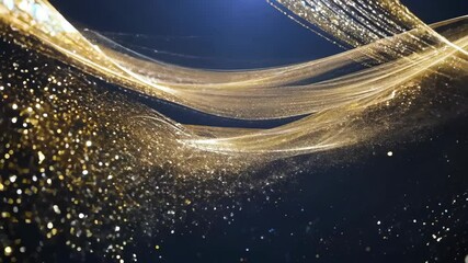 Poster - Sparkling particles float gracefully in the night sky during a cosmic light show event