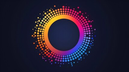 Poster - Abstract Circle With Rainbow Colors