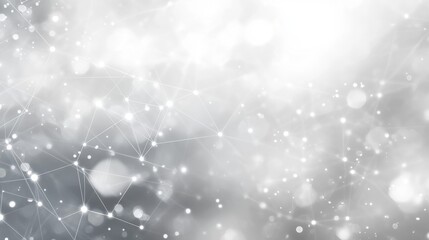 Poster - this is an abstract white futuristic background that connects dots and lines on a white background. 