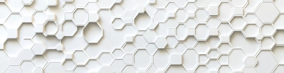 Poster - Abstract geometric background with hexagonal elements. For medical, technological, and science projects.