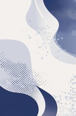 Poster - An abstract background with a modern geometric pattern with the texture of glass with a blue and white color scheme