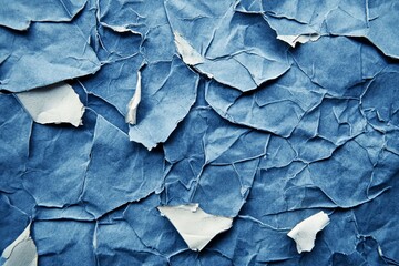 Poster - concrete wall with grunge texture in blue color