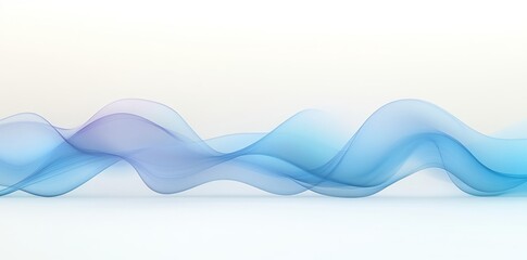 Poster - Isolated on white background, the abstract brush painting shows a liquid fluid wave flowing in navy blue colors