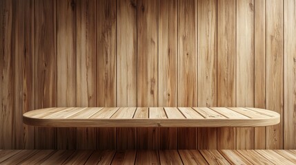 Poster - A wooden shelf with a gap in the middle