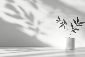 Poster - Various blurred backgrounds for product presentation. Empty room with shadows of windows. Decorative display with blurred backdrop.