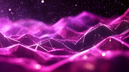 Poster - Background for technological processes, neural networks, digital data storage, particle flow, stock technology network background, banner.