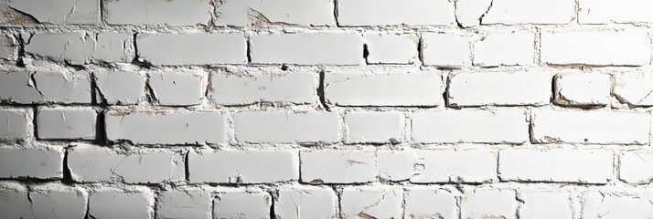 Poster - The wide white brick wall texture is a perfect background for your home or office design.