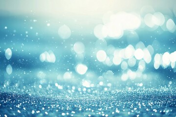 Wall Mural - gold, silver, and blue glitter background. defocused.