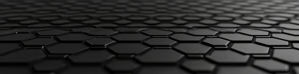 Poster - Geometric Hexagon Surface Loop 1A: pure white wall contemporary minimalist hexagonal pattern.