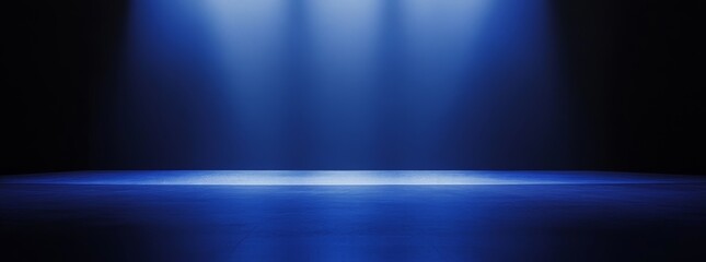 Poster - blue cement background, blank concrete wall on the horizontal