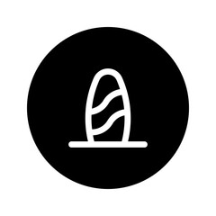 Poster - Surfboard line circular icon