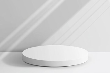 Poster - A white gradient background with a product display, whether it is a white backdrop or an empty studio with room flooring. 3D rendering.