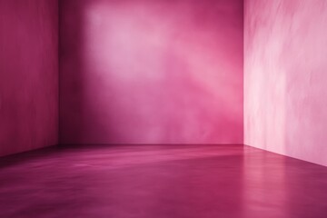 Poster - Pink and gradient light background with studio backdrops. Clean display or clean room for showing products. Realistic 3D rendering.