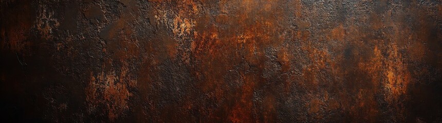 Wall Mural - The background texture of the banner is rusty dark metal stone with grunge texture