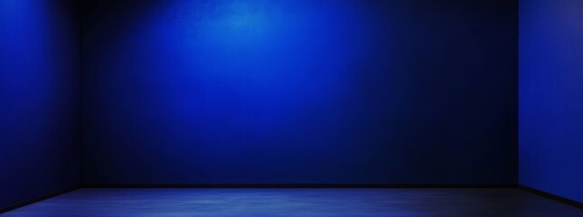 Poster - Background of cement and concrete with a dark blue studio room banner