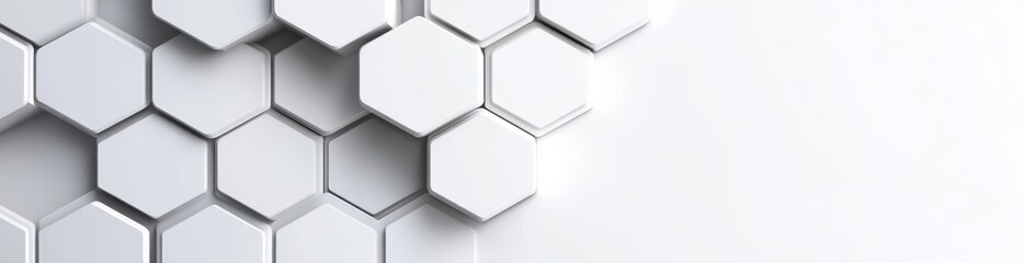 Poster - Detailed hexagon pattern. Geometric abstract background with simple hexagonal elements. Perfect for medical, technology, or science designs.