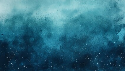 Wall Mural - the background is blue watercolor and illustrated with a space theme.