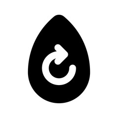 Poster - water saving glyph icon