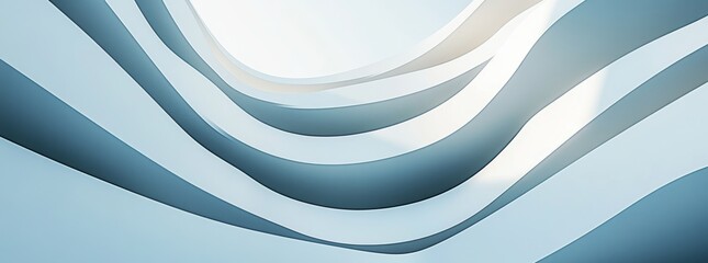 Poster - The background is abstract technology. The architecture is minimalistic. The wallpaper is white industrial.